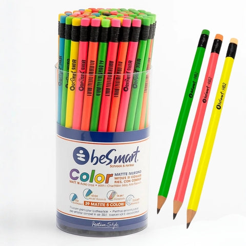 Drum 96 matite con gomma color 4 colori assortiti Be Smart