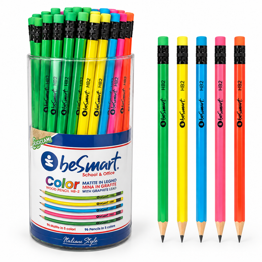 Drum 96 matite con gomma color 4 colori assortiti Be Smart