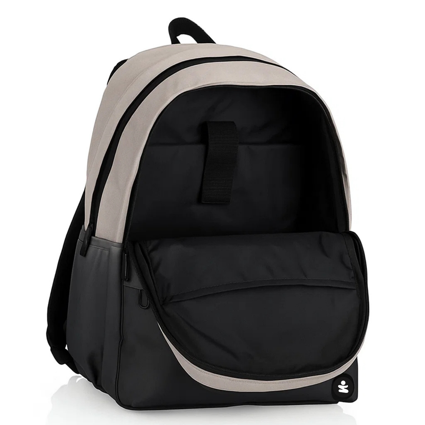 Zaino vanish crema-marrone (31x42x19 cm) Be Smart