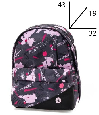Zaino EVA Pro 2 Scomparti Abstract Rosa BeSmart 43x32x19 cm | Zaino scuola rigido per cartolerie