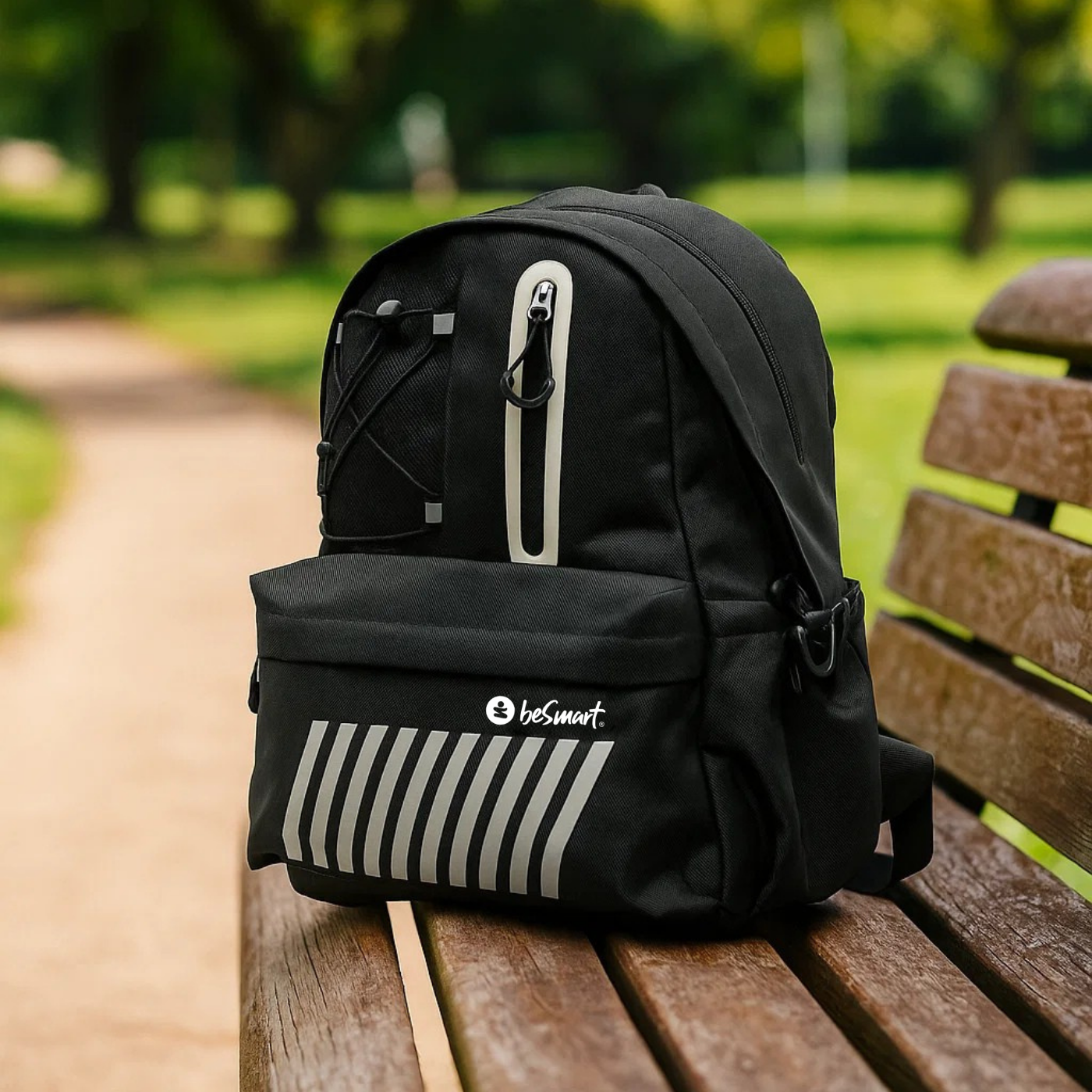 Zaino Pro 2 Scomparti North Black BeSmart 43x32x19 cm | Zaino scuola versatile per cartolerie