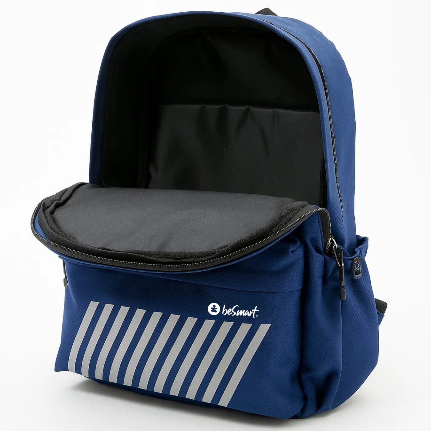 Zaino Pro 2 Scomparti North Blue BeSmart 43x32x19 cm | Zaino scuola resistente per cartolerie