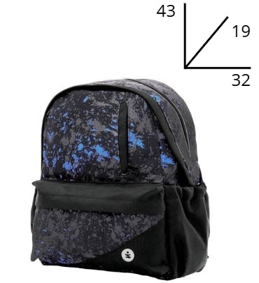 Zaino Pro 2 Scomparti Marble Blu BeSmart 43x32x19 cm | Zaino scuola tecnico per cartolerie