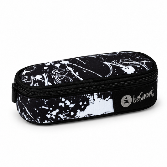 Astuccio ovale skizzo black (21x10x5.5 cm) Be Smart