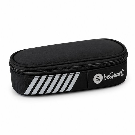 Oval pencil case North Black (21x10x5.5 cm) Be Smart