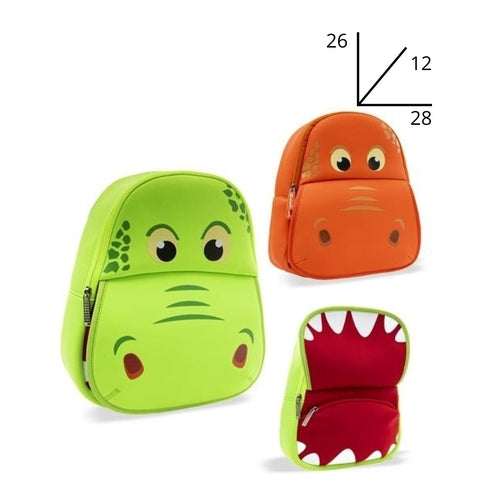 Zaino Asilo Dino BeSmart Kids Neoprene 26x28x12 cm | Zainetto bambini assortito per cartolerie