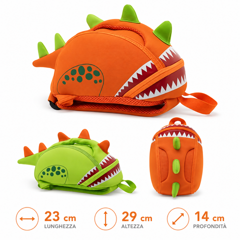Zaino Asilo Dino Body BeSmart Kids Neoprene 23x29x14 cm | Zainetto bambini assortito per cartolerie