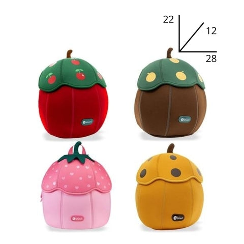 Zaino Asilo Fruit BeSmart Kids Neoprene 22x28x12 cm | Zainetto bambini assortito per cartolerie