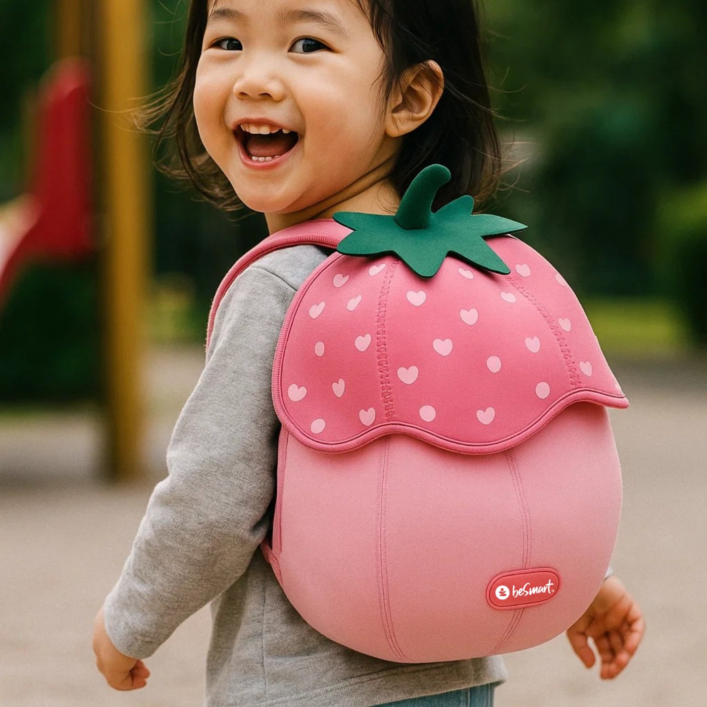 Zaino Asilo Fruit BeSmart Kids Neoprene 22x28x12 cm | Zainetto bambini assortito per cartolerie
