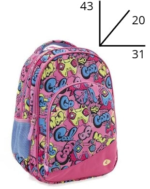 Zaino Premium Organizzato WOW BeSmart 43x31x20 cm | Zaino scuola capiente per cartolerie