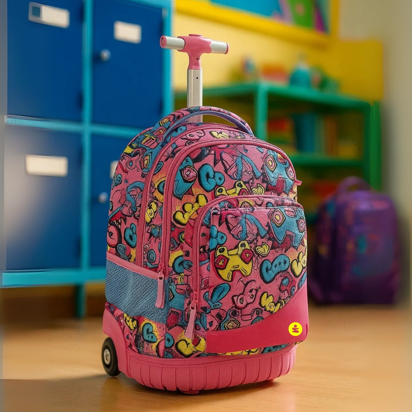 Zaino Trolley Premium WOW BeSmart 45x33x20 cm | Zaino scuola con ruote per cartolerie