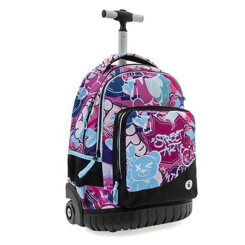 Zaino Trolley Premium Street Art BeSmart 45x33x20 cm | Zaino scuola con ruote per cartolerie