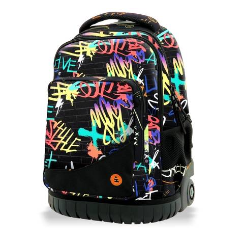 Zaino Trolley Premium Spray Art BeSmart 45x33x20 cm | Zaino scuola con ruote organizzato per cartolerie