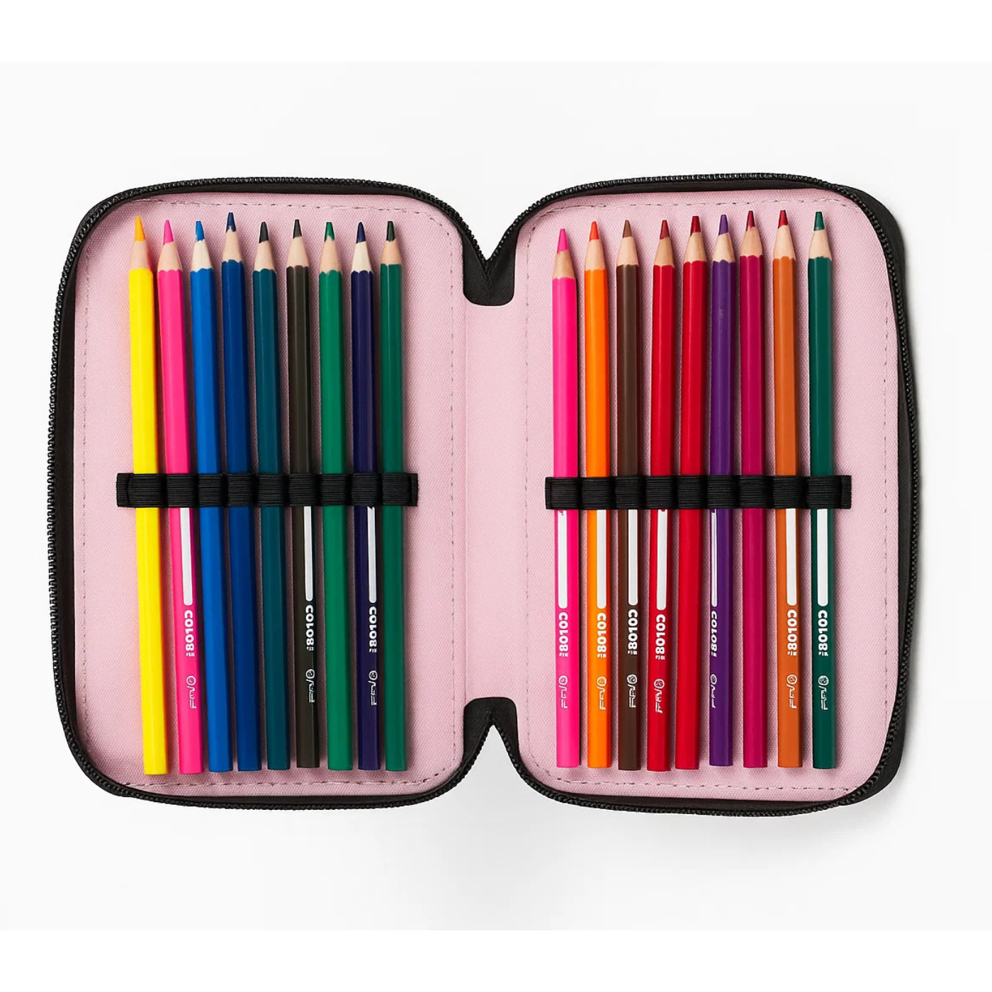 Astuccio triplo 18+18 abstract rosa Be Smart