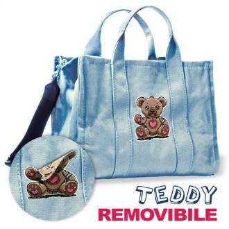 BORSA UNIVERSITY ORGANIZZATA LIGHT JEANS (35x26x13)Cm BE SMART - BeSmart School & Office