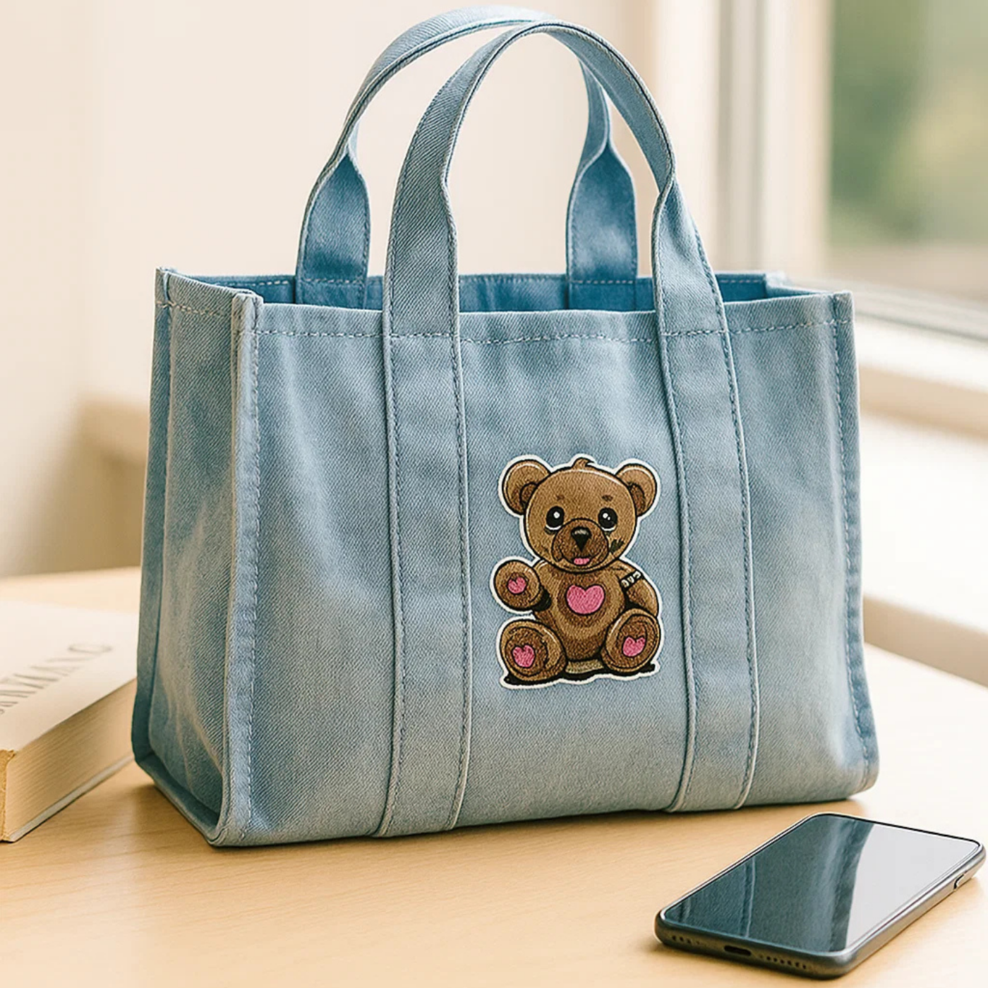 Borsa university organizzata light jeans (35x26x13 cm) Be Smart