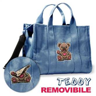 BORSA UNIVERSITY ORGANIZZATA DENIM JEANS (35x26x13)Cm BE SMART - BeSmart School & Office