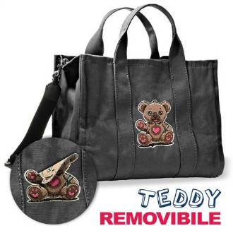 BORSA UNIVERSITY ORGANIZZATA BLACK JEANS (35x26x13)Cm BE SMART - BeSmart School & Office