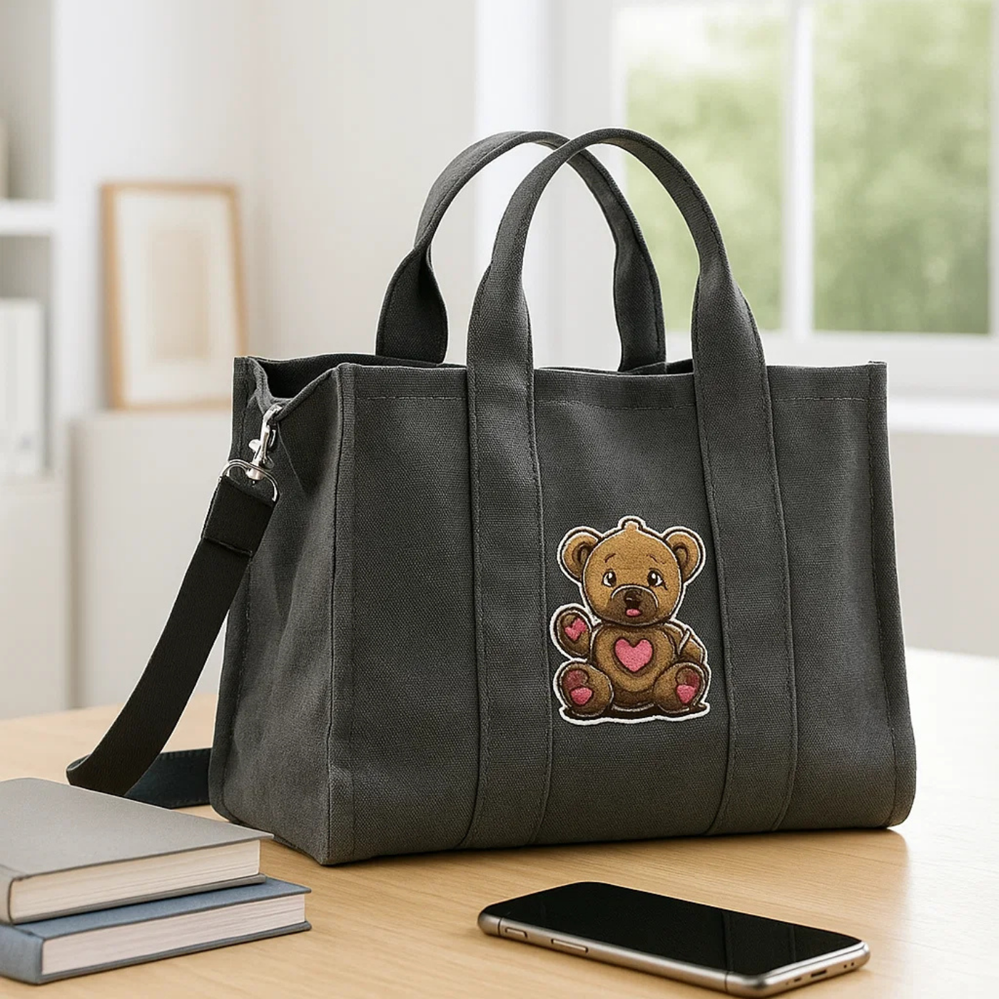 Borsa university organizzata black jeans (35x26x13 cm) Be Smart