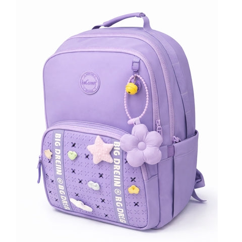 Zaino Smarty Pin Lilla BeSmart 41x28x20 cm | Zaino scuola personalizzabile per cartolerie e forniture