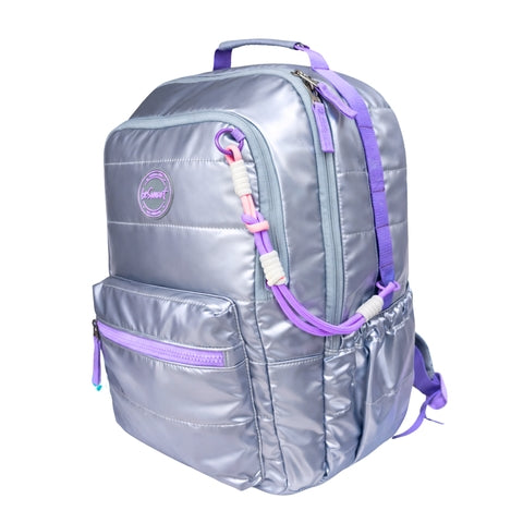 Zaino Softly Silver BeSmart 41x28x20 cm | Zaino scuola versatile per cartolerie e rivenditori