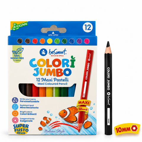 Box 12 pastelli jumbo Colorì Be Smart
