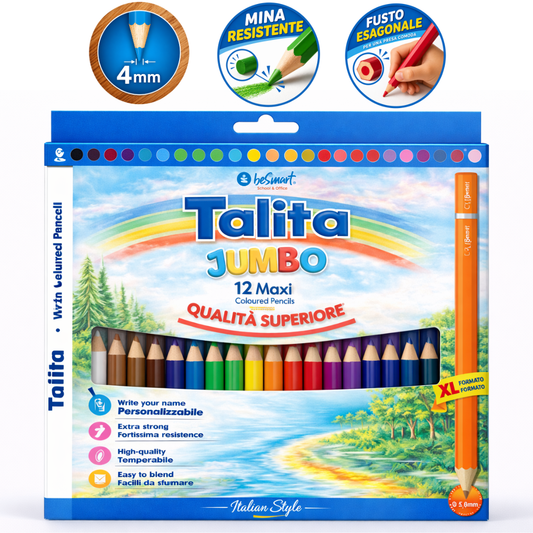 Box 12 pastelli jumbo talita Be Smart