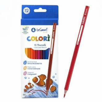 BOX 12 PASTELLI COLORI' BE SMART - BeSmart School & Office