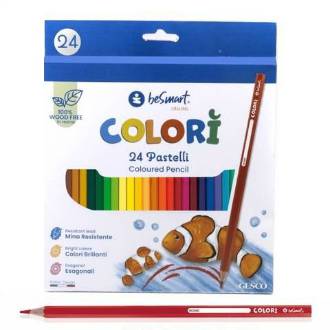 BOX 24 PASTELLI COLORI' BE SMART - BeSmart School & Office