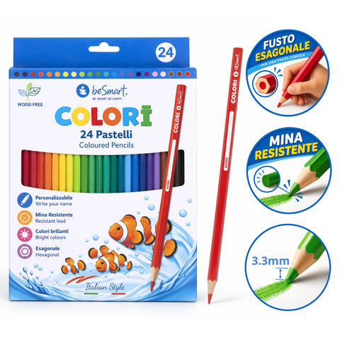 Box of 24 Colorì Be Smart pastels