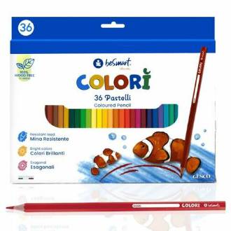 BOX 36 PASTELLI COLORI' BE SMART - BeSmart School & Office