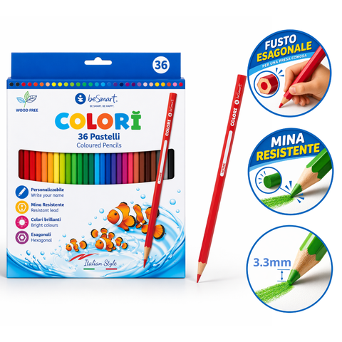 Box 36 Colorì Be Smart crayons