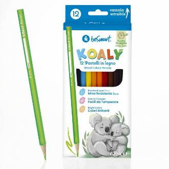 BOX 12 PASTELLI KOALY BE SMART - BeSmart School & Office