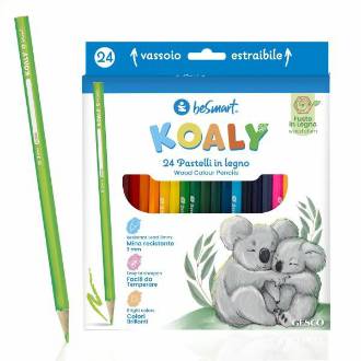 BOX 24 PASTELLI KOALY BE SMART - BeSmart School & Office