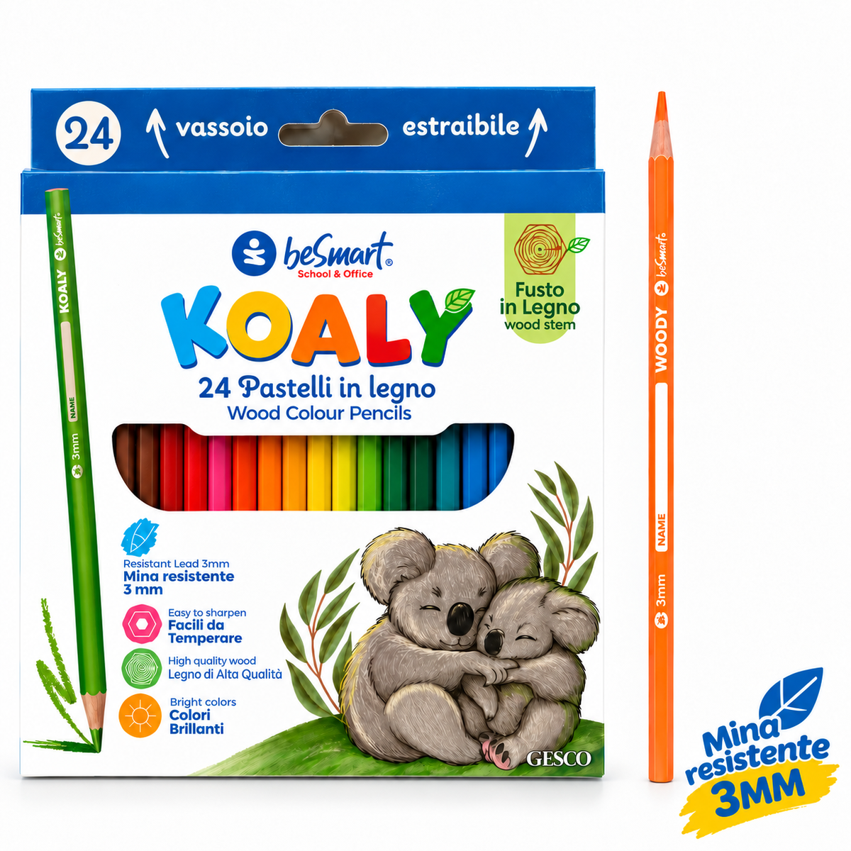 Box 24 pastelli koaly Be Smart