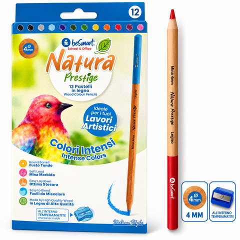 Box 12 pastelli natura prestige Be Smart
