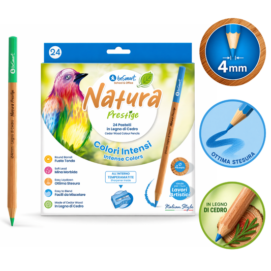Box 24 pastelli natura prestige Be Smart