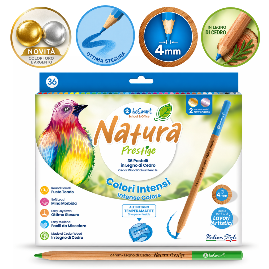Box 36 pastelli natura prestige Be Smart