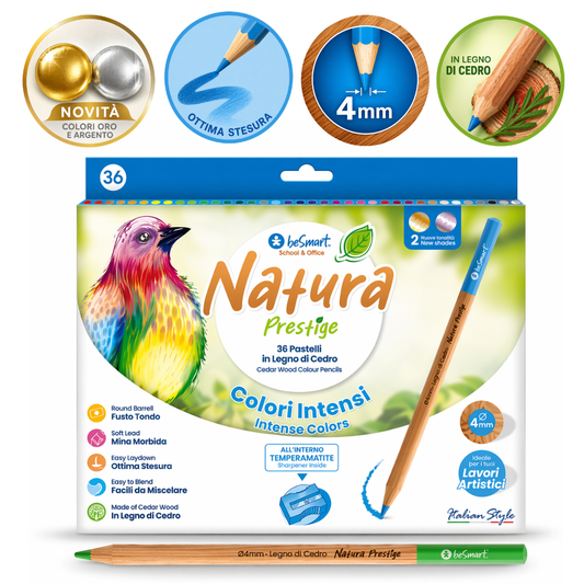 Box 36 pastelli natura prestige Be Smart