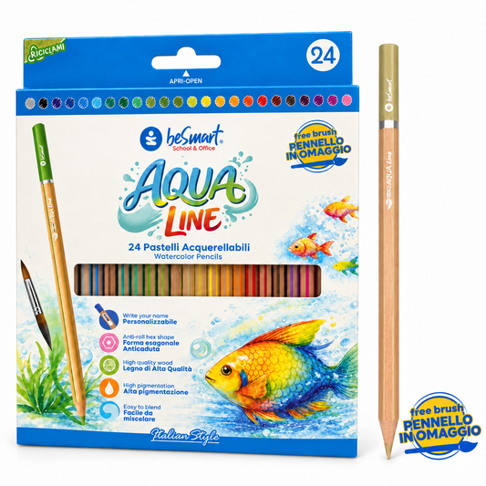 Box 24 pastelli aqua line Be Smart