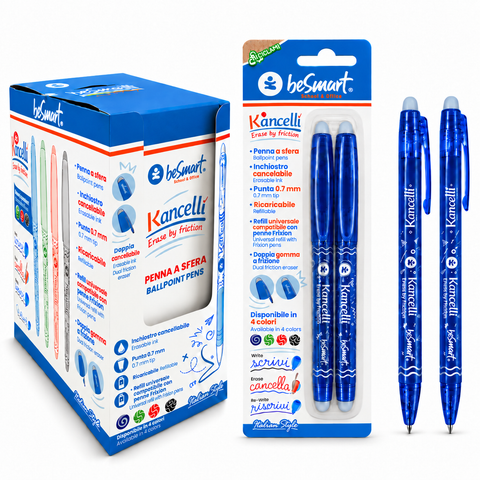 Novos kancelli' azuis em blister de 2 unidades Be Smart