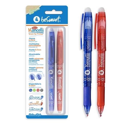 New kancelli' blu-rossa in blister da 2 pezzi Be Smart