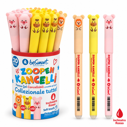 Zoopen kancelli' rossa in barattolo 30 pezzi Be Smart