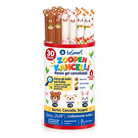 Zoopen Kancelli Funny Pets rosso - barattolo 30 pezzi Be Smart