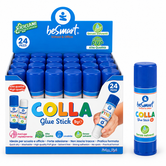 Colla stick 9 gr in box Be Smart