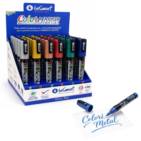 Espositore color marker metal da 36 pezzi Be Smart