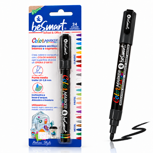 Color marker nero in blister Be Smart