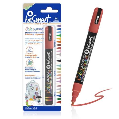 Color marker rosso in blister Be Smart