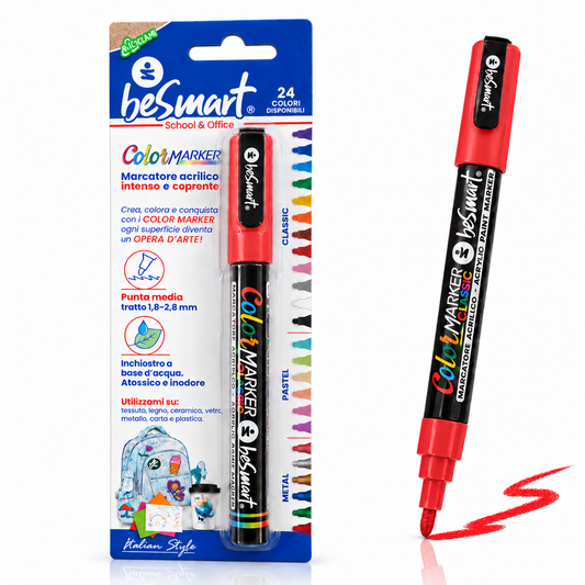 Color marker rosso in blister Be Smart
