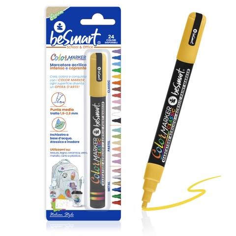 Color marker giallo in blister Be Smart